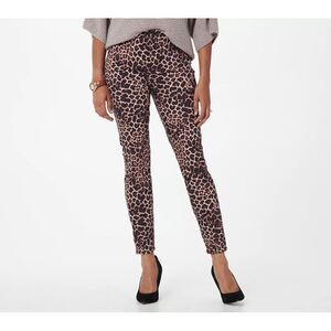 7 For All Mankind Women's Leopard Print Denim Jeans size 26 Ankle‎ Skinny